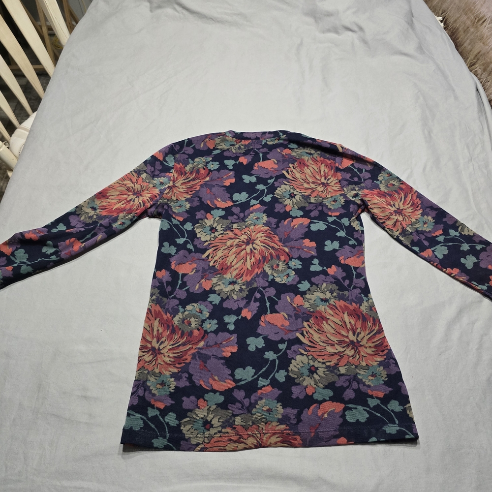 Chaps Multicolor Floral Ruffle Blouse - Picture 5 of 8